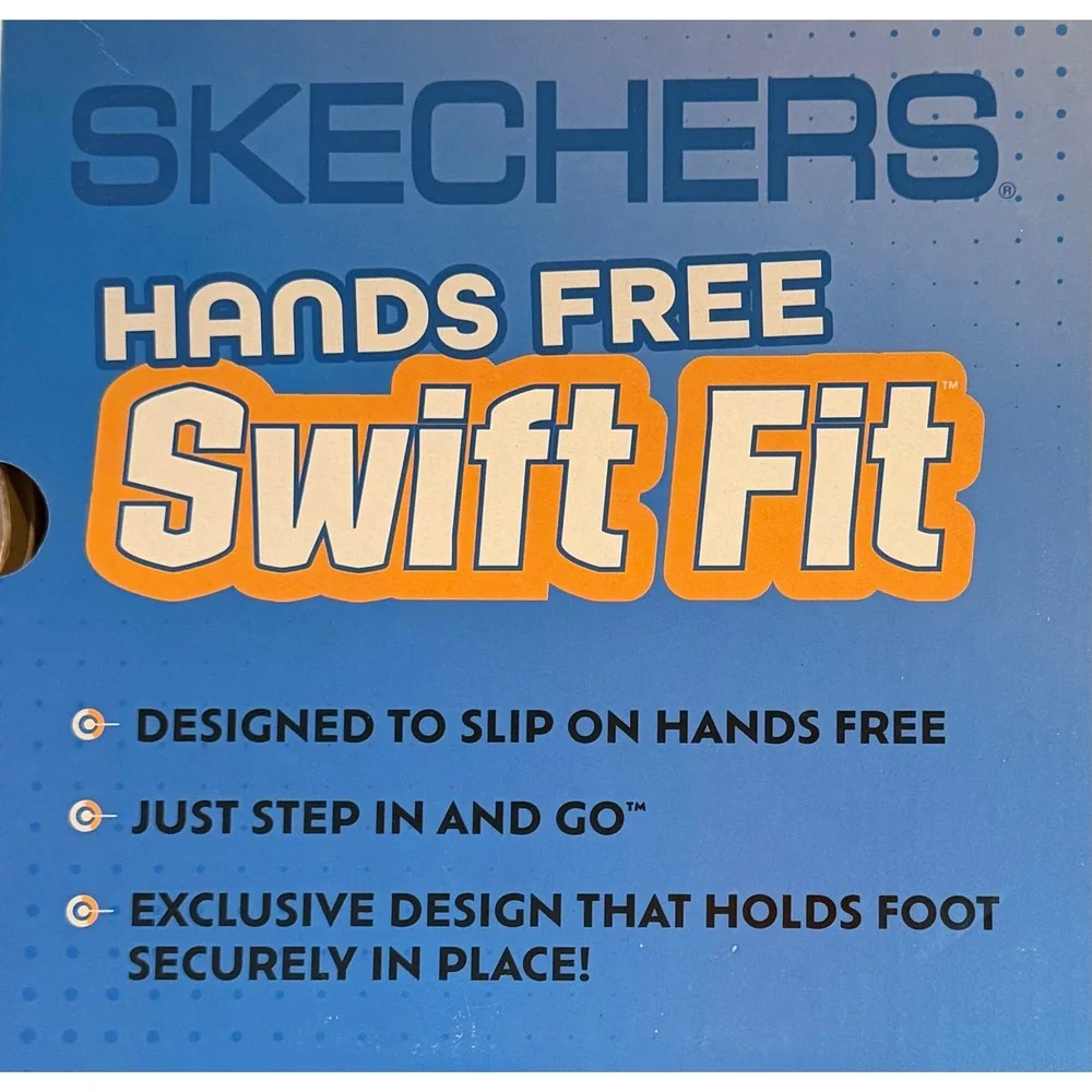 NWT Skechers Hands Free Slip-ins Swift Fit Mens 9.5 Navy Sneakers Glide-Step
